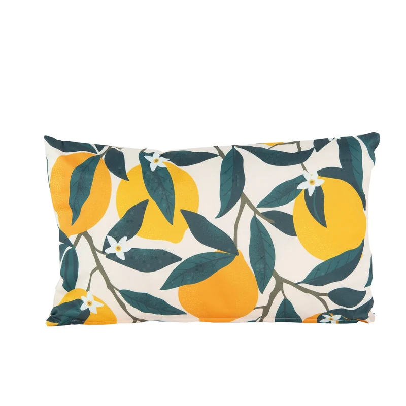 OUTDOOR KISSEN ZITRONE 30X50CM MIT REIẞVERSCHLUSS/VAKUUMVERPACKT