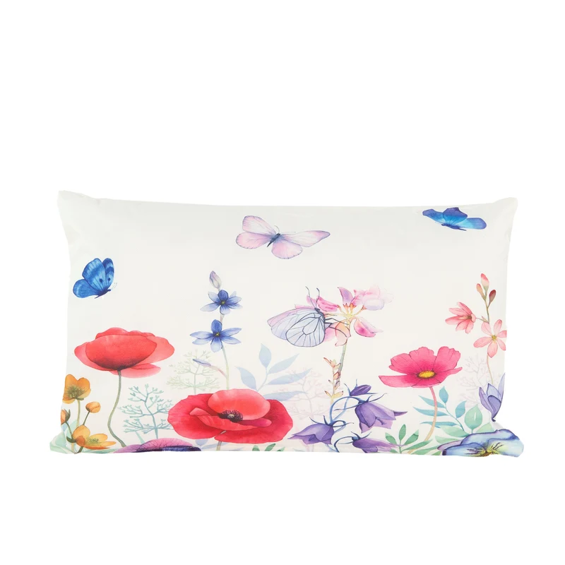 OUTDOOR-KISSEN WILDBLUMEN 30X50CM MIT REISSVERSCHLUSS/VAKUUMVERPACKT