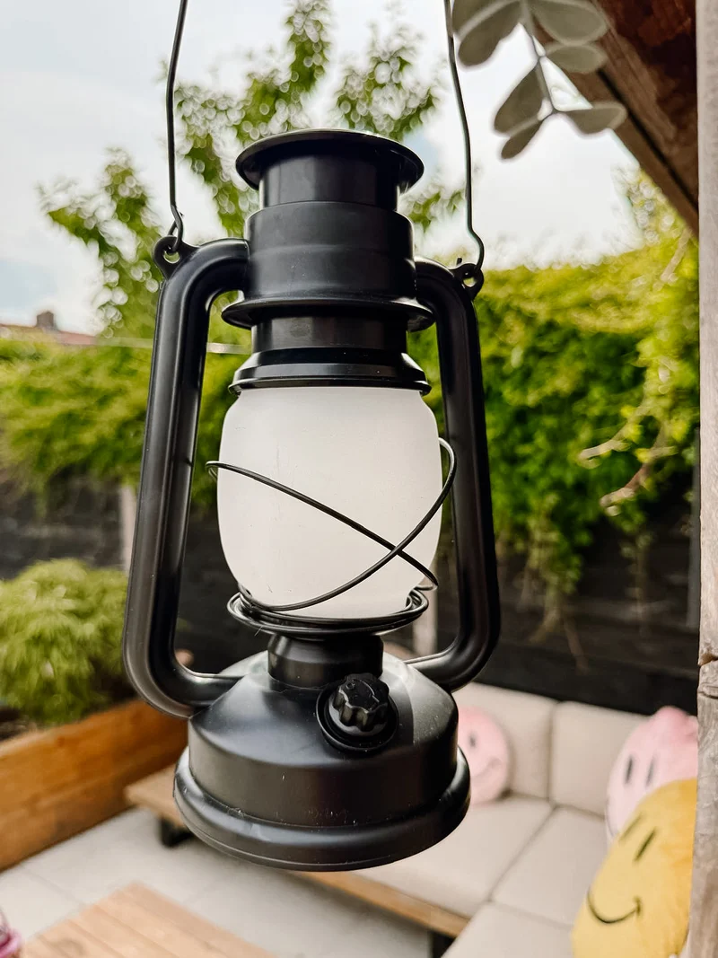 LATERNE SOLAR SCHWARZ 12X15CM - 1LED - HÄNGETAG
