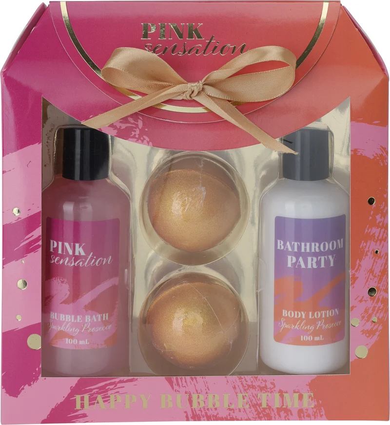 BADSET 4-TEILIG, BADEGEL, BODY LOTION, 2X BADEBOMBE