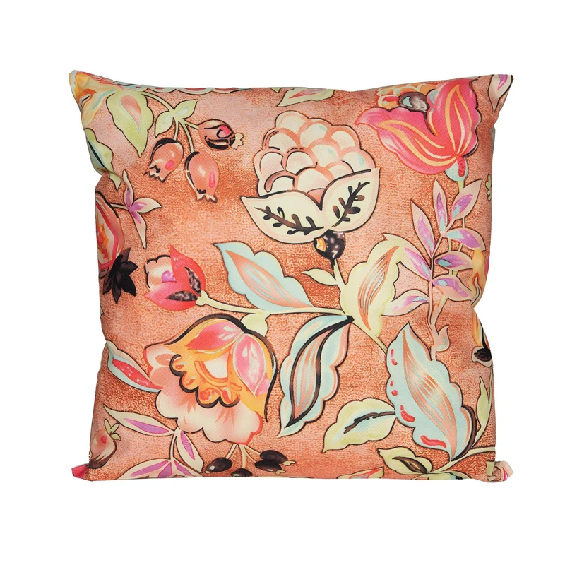 Gartenkissen Blumen Terrakotta 60x60cm
