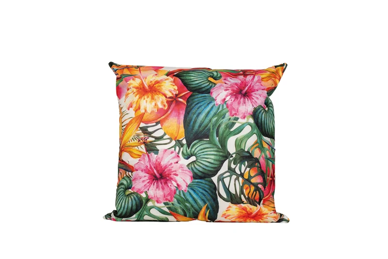 OUTDOOR-KISSEN STILLLEBEN BLUMEN IN GLASVASE 45X45CM