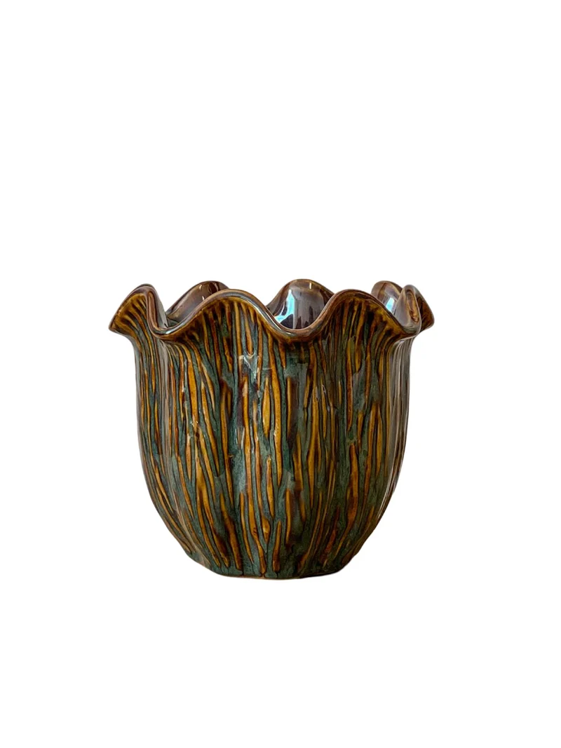 Topf ''Loire'' Keramik D16,5 H14cm Dark Green