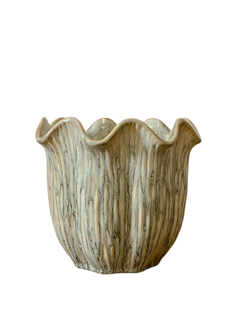 Topf „Loire“ Keramik D18,5 H16cm Bohnengrün