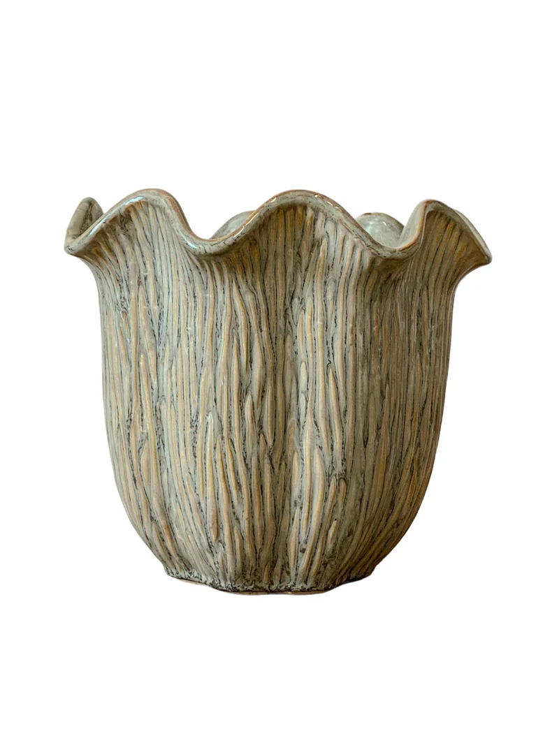 Topf „Loire“ Keramik D24 H21cm Bohnengrün