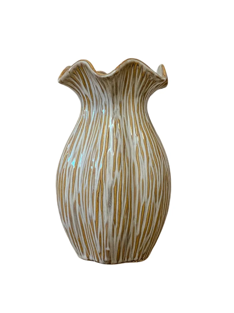 Vase „Loire“ Keramik D15,5 H25cm Off-White