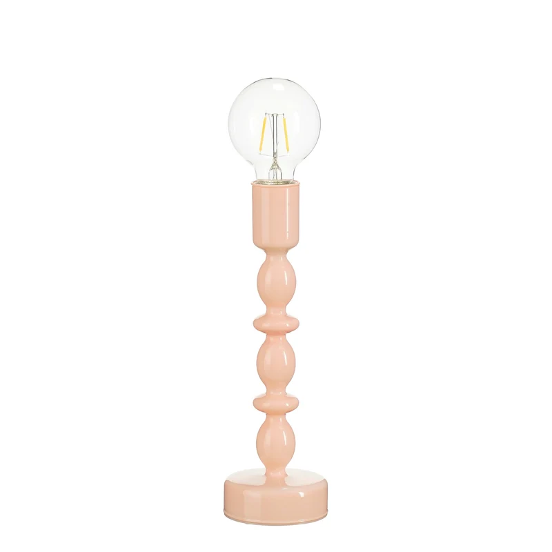 Oxford Tischleuchte LED Glas Altrosa Batteriebetrieben - H28xD9
