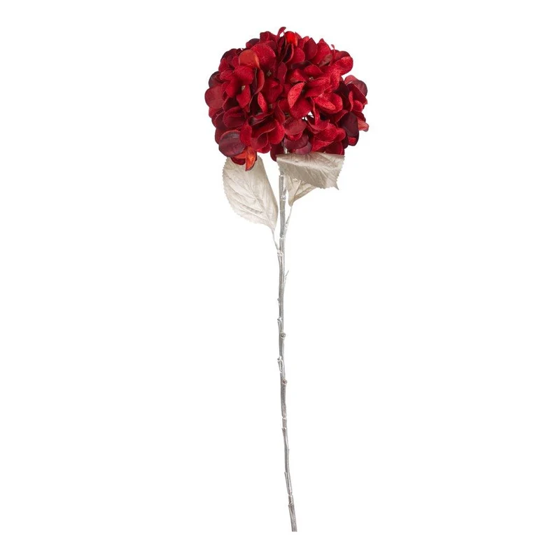 HORTENSIE ZWEIG ROT/GOLD 70CM