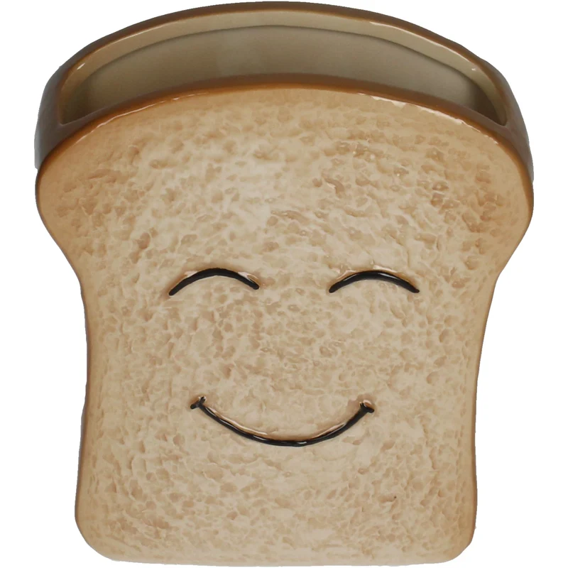 Vase Brot Steingut Braun 15,5x6,9x17,1cm