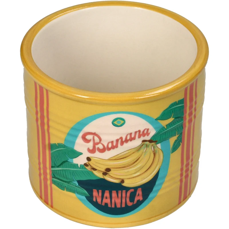 Pflanzgefäß Banane Dolomit Gelb 9.8x9.8x8.7cm
