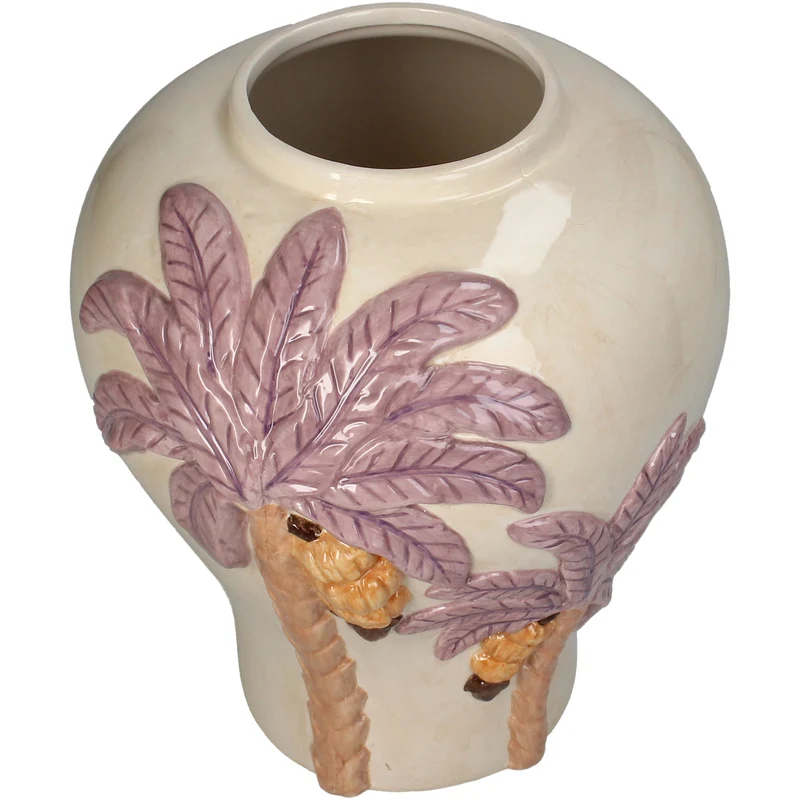 Vase Palm Tree Dolomit Multi 19x18.6x22.2cm