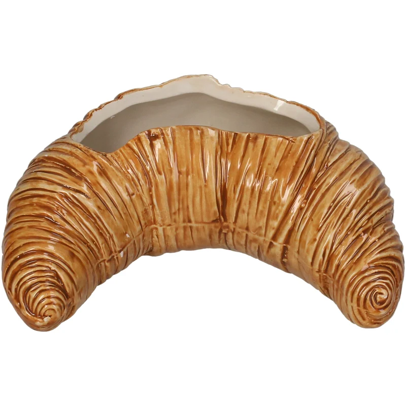 Übertopf Croissant Dolomitbraun 16,3x12,7x6,5cm