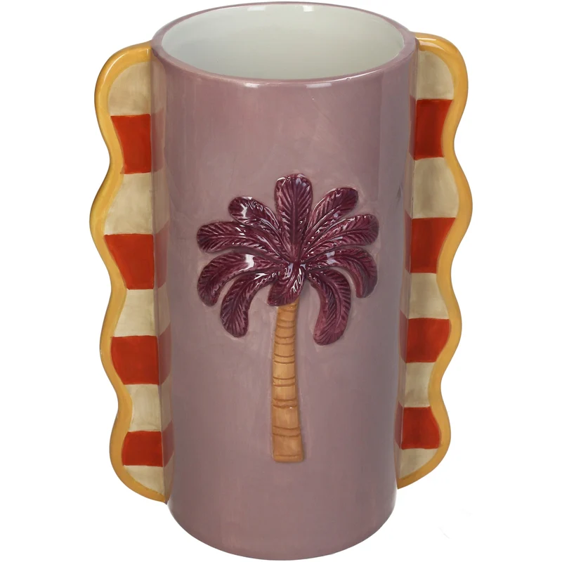 Vase Palm Tree Dolomit Multi 16,5x11,5x23,3cm