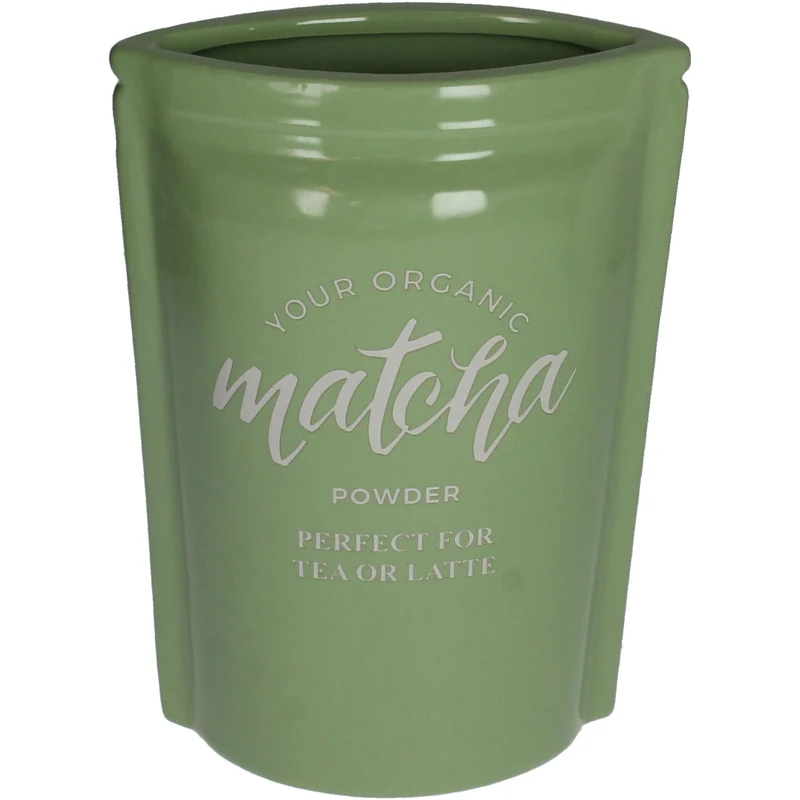 Vase Matcha Feine Steingut Grün 16x9x22.5cm