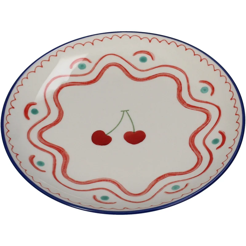 Platte Kirsche Steingut Multi 21x21x2.3cm