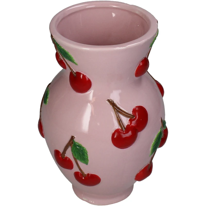 Vase Cherry Dolomit Pink 14,3x14,3x21,8cm
