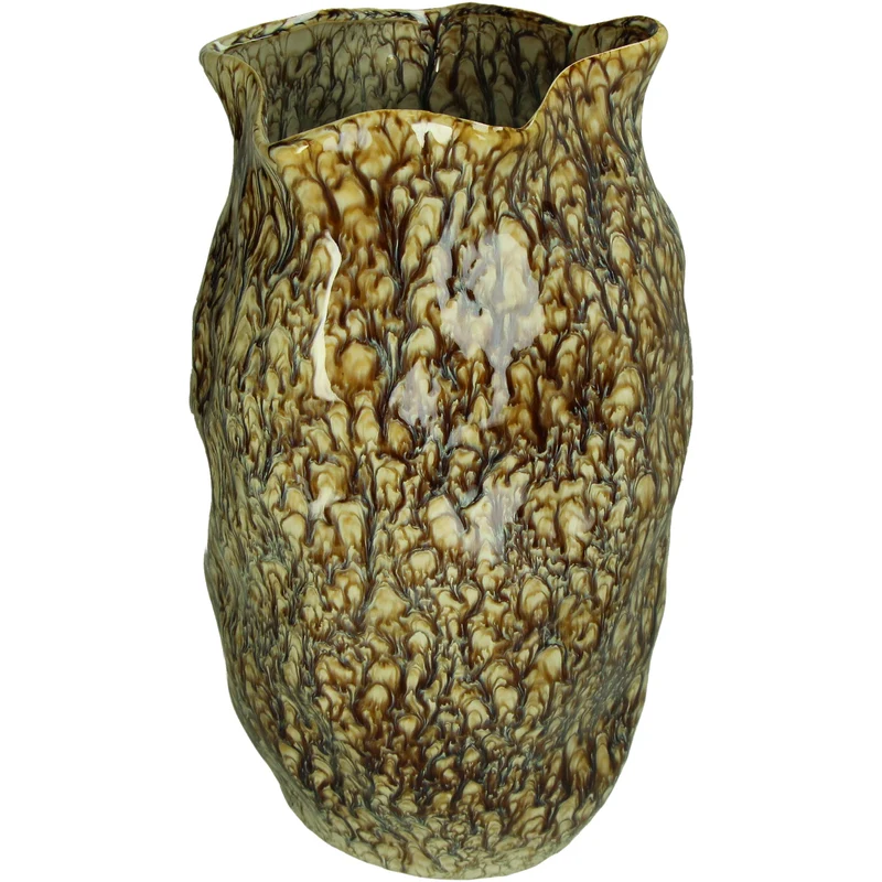 Vase Steingut Braun 25.5x25x45.5cm