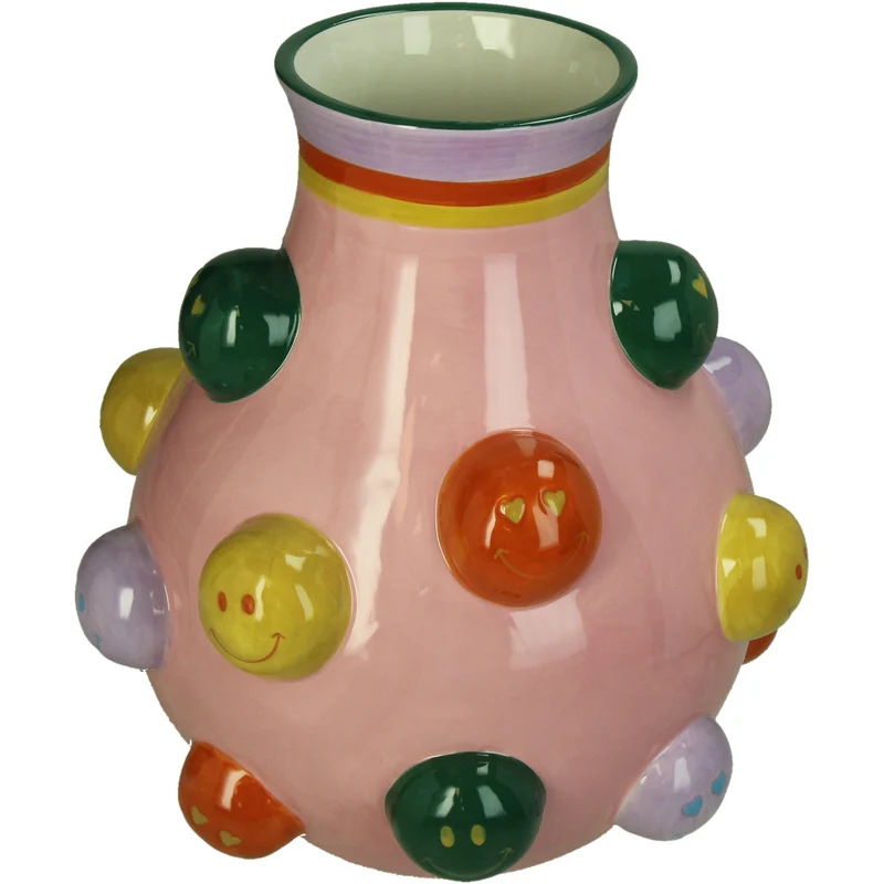 Vase Smiley Dolomit Multi 27x27x31cm