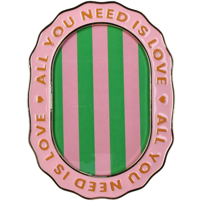 Bilderrahmen Zinklegierung 10x15cm Rosa ''all you need..''