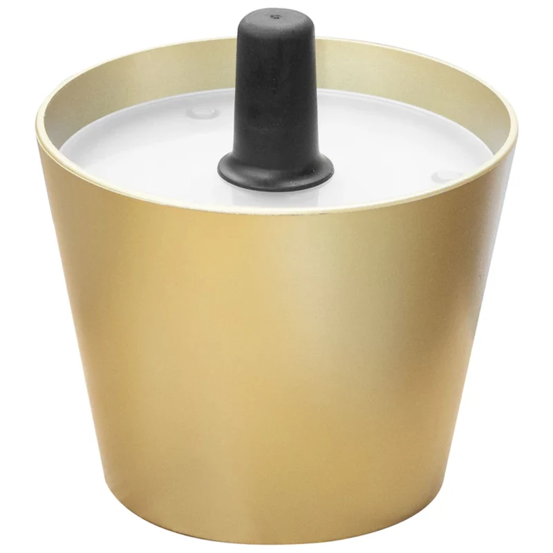 FLASCHENLAMPE 10X8CM GOLD USB WIEDERAUFLADBAR/ DIMMBAR