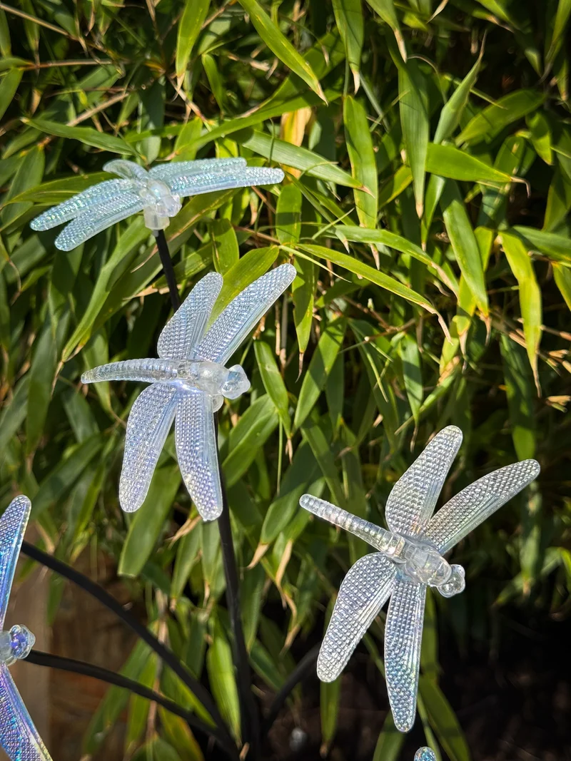SOLAR-ERDSPIESS 6 LIBELLEN 8X70CM 6 LED WARMWEISS