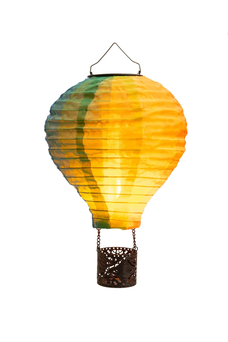 SOLAR-LUFTBALLON NYLON 20LED MIT FLAMMENEFFEKT 20X42CM MULTI