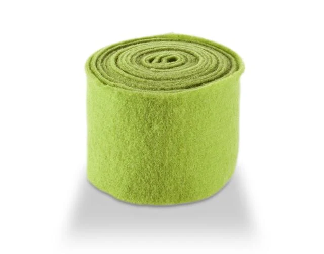 Wollfilz unifarben 7,5 cm Lime 5MTR