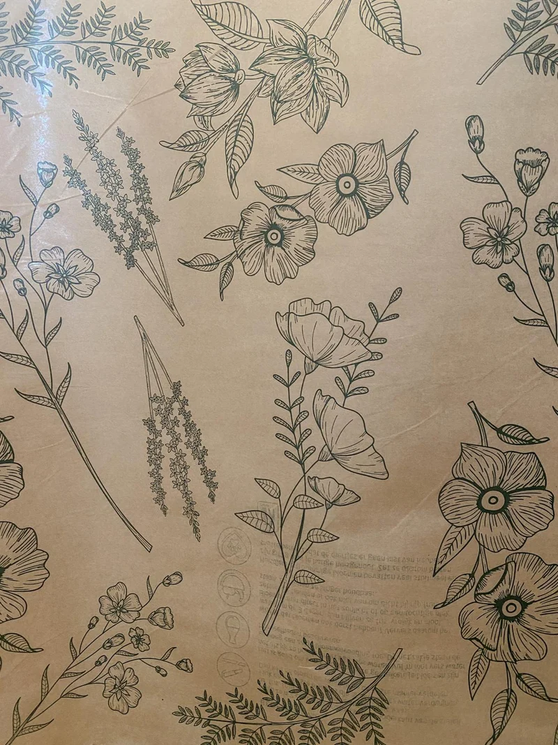 Papierrolle 45 g Natronkraft 60 cm Botanic Flower 12 kg FSC®