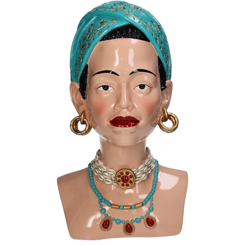 Vase Lady Halskette Polyresin Multi 18x17,5x28,7cm