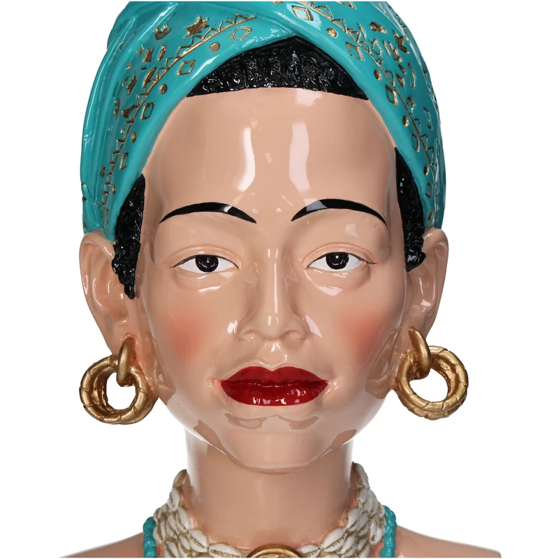 Vase Lady Halskette Polyresin Multi 18x17,5x28,7cm