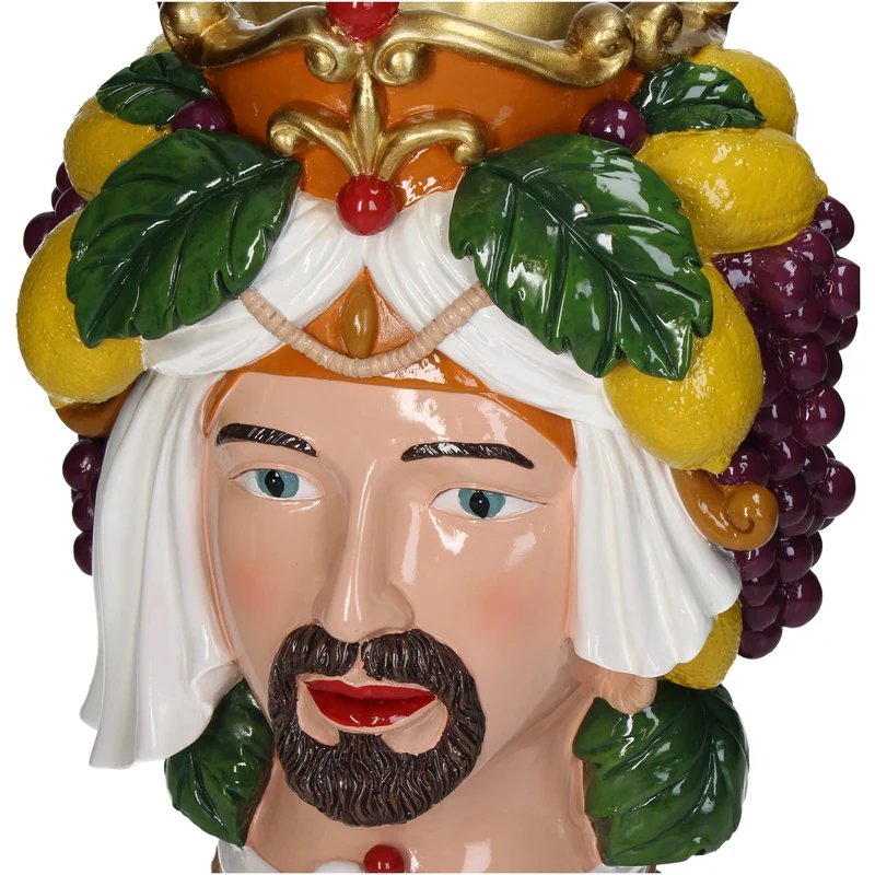 Vase Men Fruits Polyresin Multi 24,3x18,5x31cm