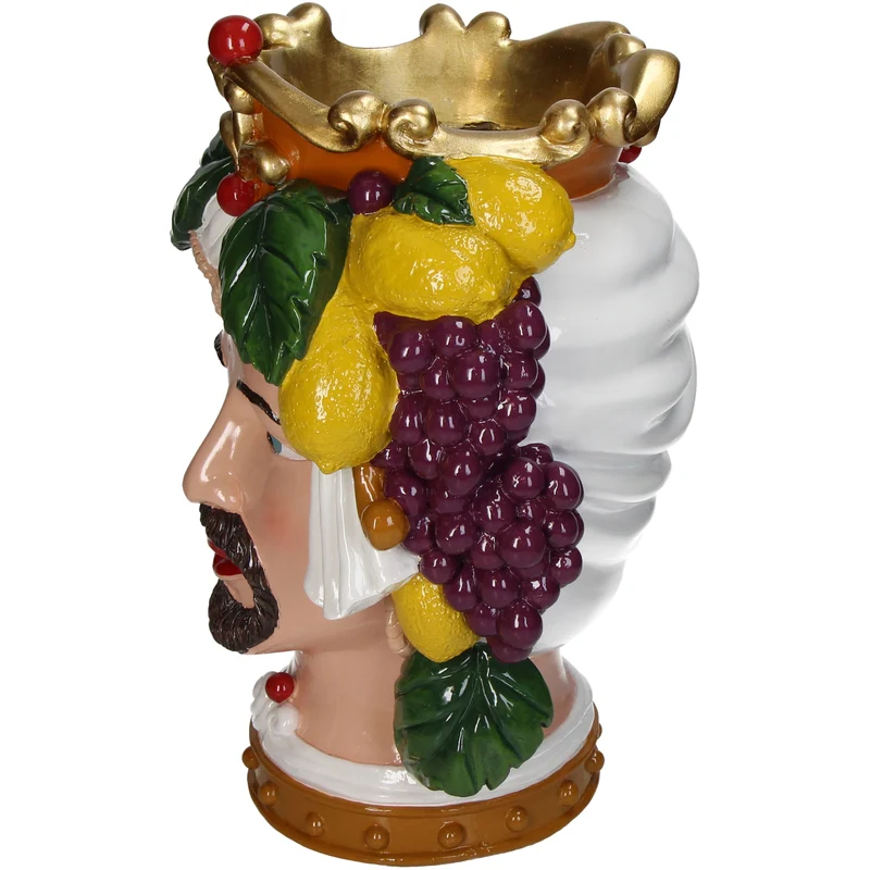 Vase Men Fruits Polyresin Multi 24,3x18,5x31cm