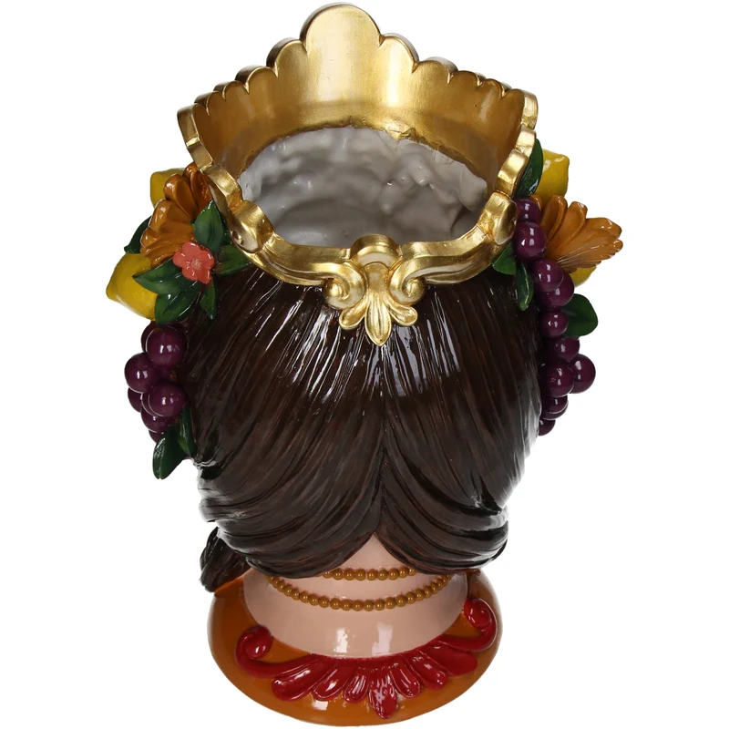 Vase Lady Fruits Polyresin Multi 22,5x16,5x30cm