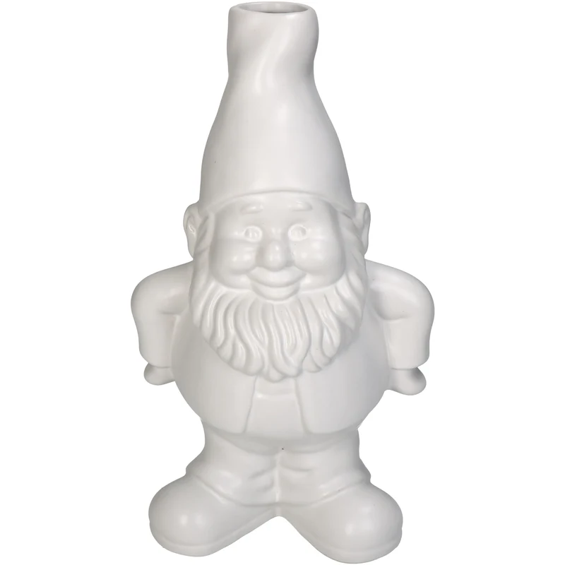 Vase Zwerg Keramik Weiß 14x11x24cm