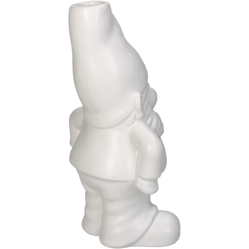 Vase Zwerg Keramik Weiß 14x11x24cm