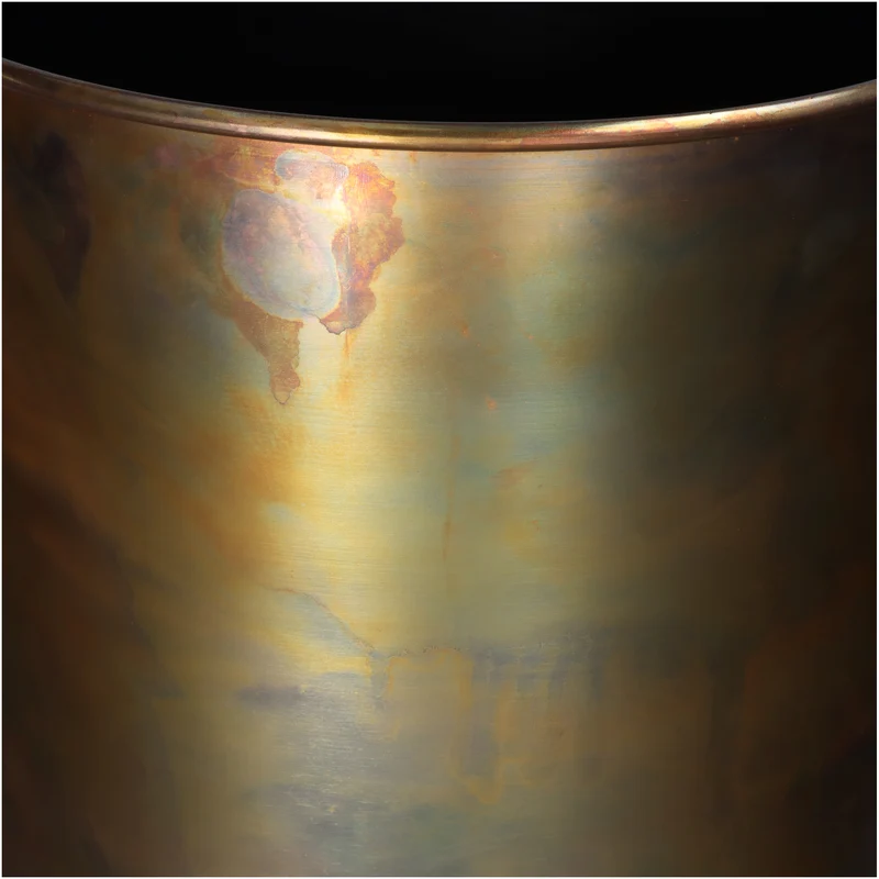2er-Set Pflanzgefäße Metall Bronze 40x40x60cm