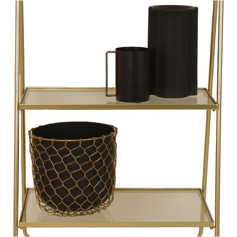 Schrank Metall Gold 110x37x57cm