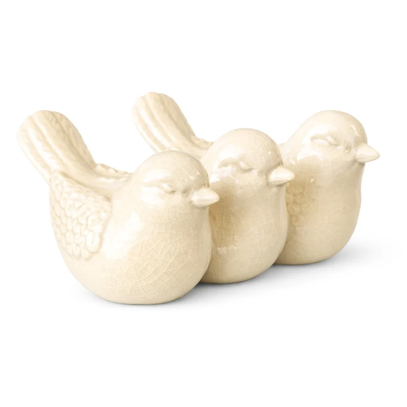 Figur Birds Keramik Craquelé 19,5x13x8,5 cm 2-fach sortiert