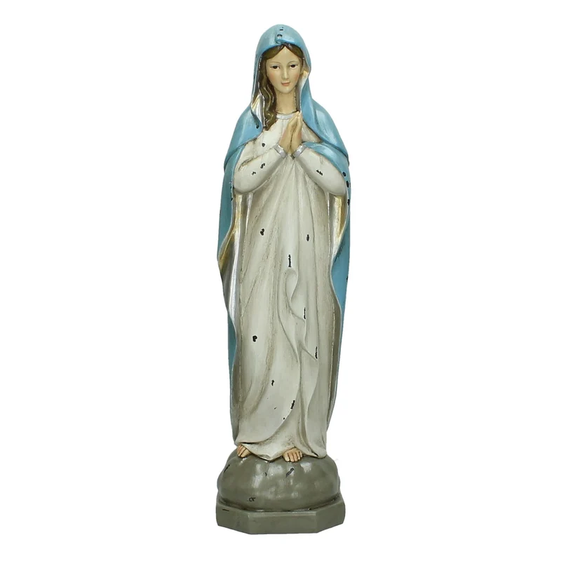 Frauenstatue Polyresin Blau 11x9x36cm