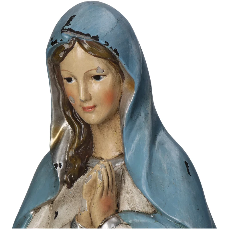 Frauenstatue Polyresin Blau 11x9x36cm