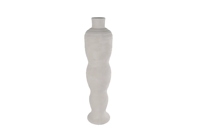Vase „Kate“ L weiß Steingut 15x15x61,5cm