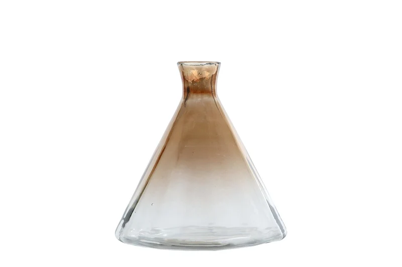 Vase "Antje" S braunes Glas 18x18x18cm
