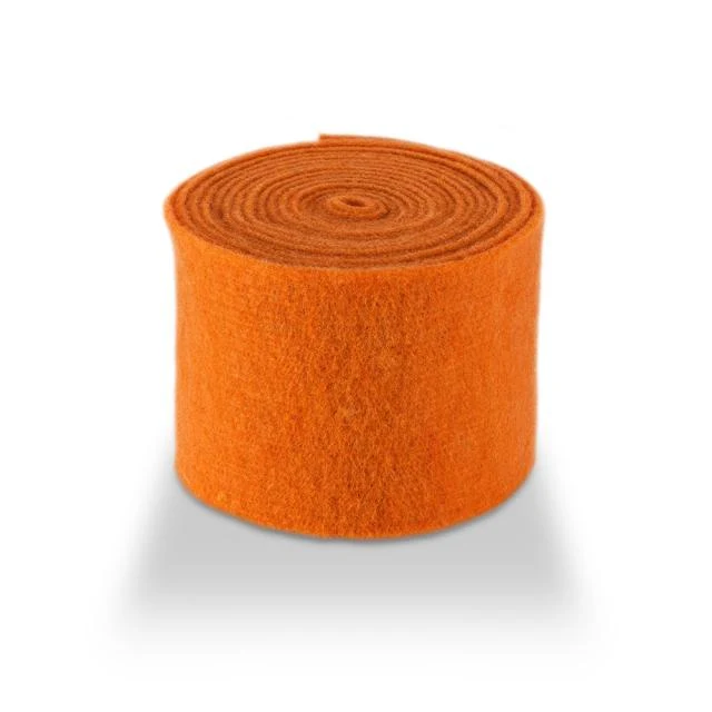 Wollfilz Filz uni 7,5 cm Orange 5MTR