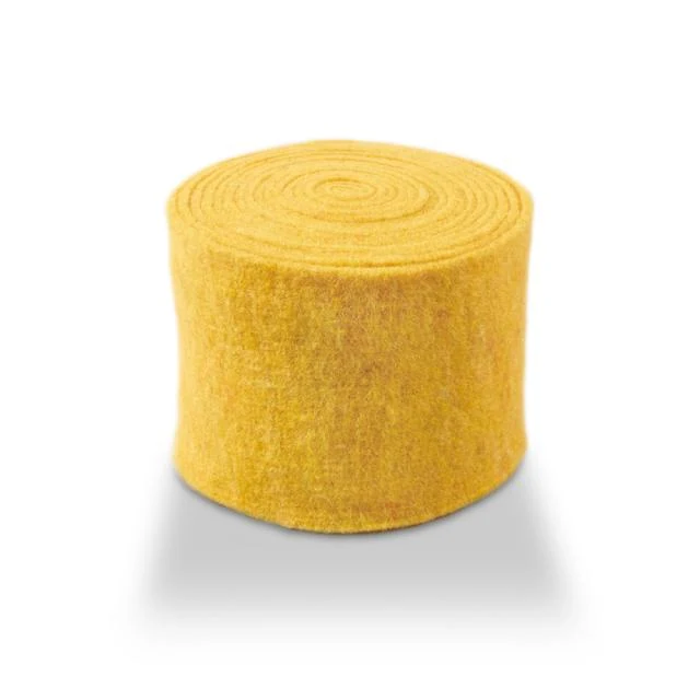 Wollfilz Filz uni 7,5 cm Senfgelb 5M