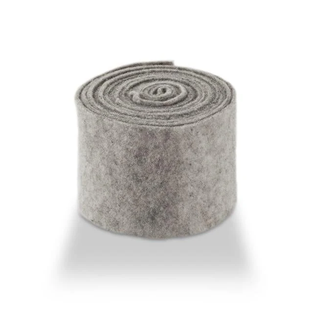 Wollfilz Filz unifarben 7,5 cm Grau 5M
