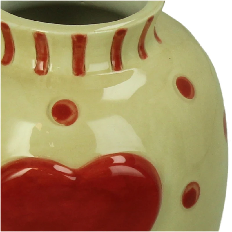 Vase Herz Dolomit Beige 14.1x14.1x16cm