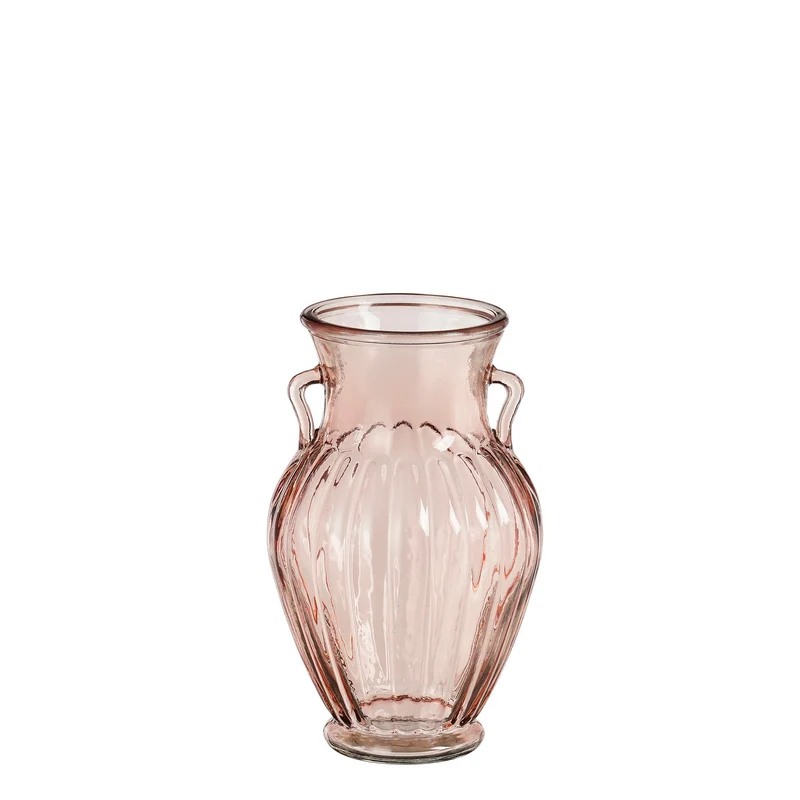 Zeus Vase Glas Rosa - H20xT12cm