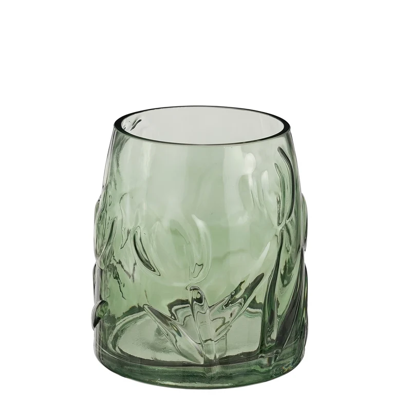 Yvette Vase Glas grün - h15xt13,5cm