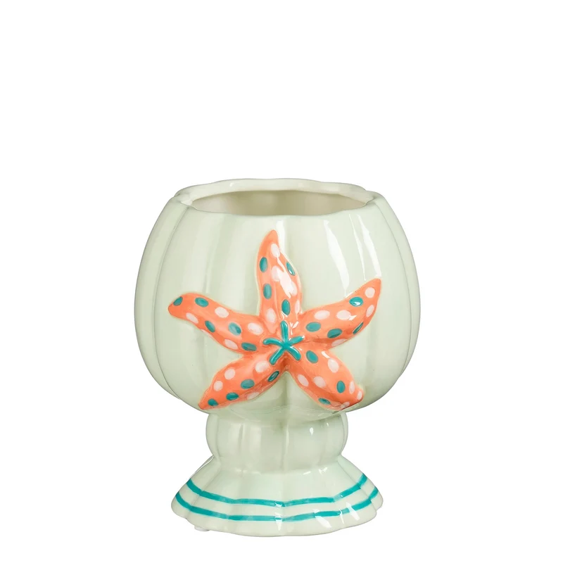 Vase Seestern hellblau - L15,5xB14,5xH16cm