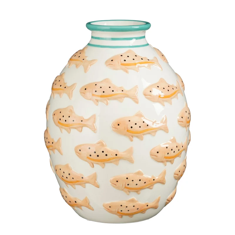 Vase Fisch orange - H27xT20,5cm